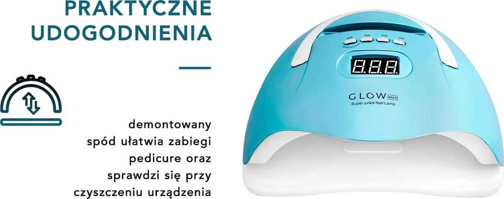 Activeshop Nagų lempa UV LED Glow F2 220W Mėlyna