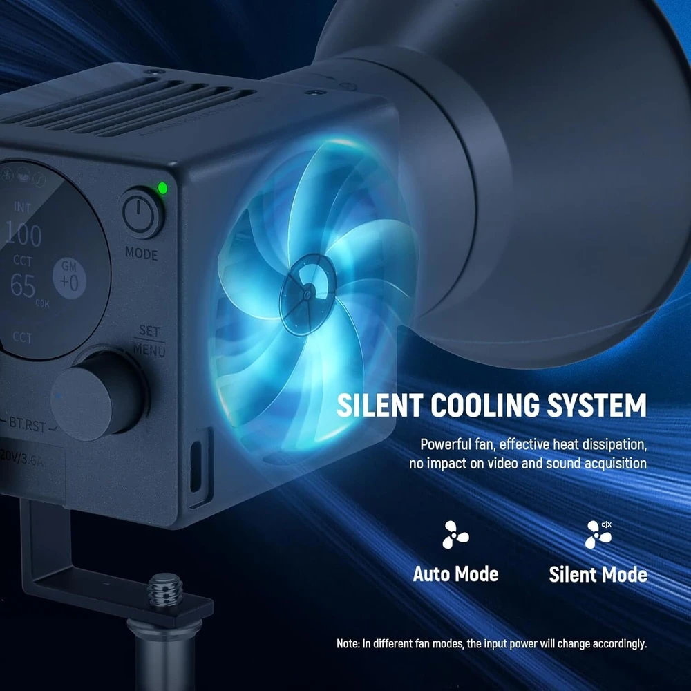 Neewer Studijinė LED RGB Lampa 60W COB 8700liuksų CRI97+ App/2.4G Studijinė Vaizdo HS60C