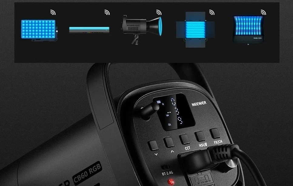 NEEWER CB60 RGB 70W LED studijinis šviestuvas, CRI 97+
