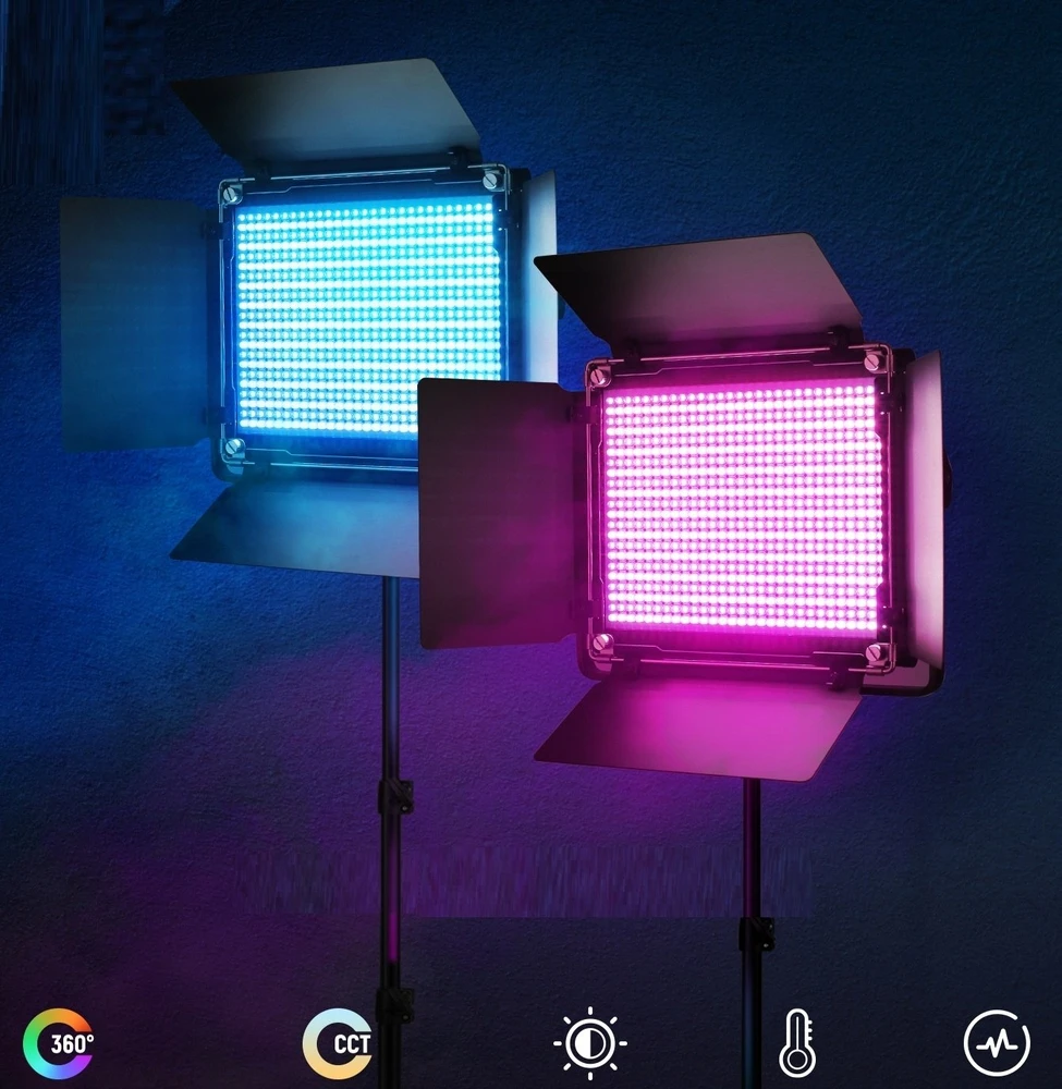 Neewer studijinė lemputė, galinga LED lemputė 660 diodų RGB 50 W, 3200–5600 K, skirta foto, video, vlog / Neewer / Rgb660 Pro Ii Led / 10105695