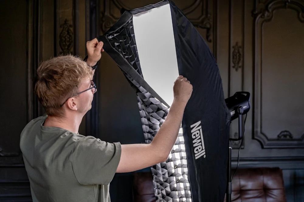 Apšvietimo Modifikatorius - Newell Stačiakampis Softbox 35x140 cm Bowens Montavimas