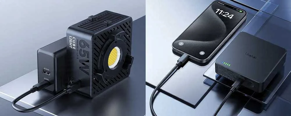 LED Šviesa - ULANZI EC65 65W COB Reguliuojama 2700-6500K Aukštas CRI 95+