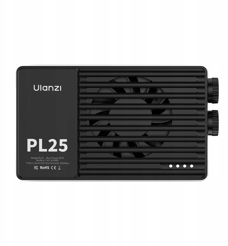 Apšvietimo įranga - Ulanzi PL25 Panel Light (LED, 2700K-6500K, CRI 96+, USB-C)