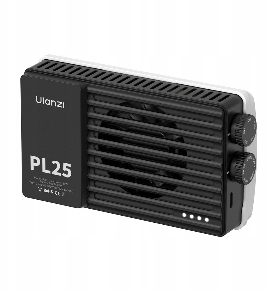 Apšvietimo įranga - Ulanzi PL25 Panel Light (LED, 2700K-6500K, CRI 96+, USB-C)