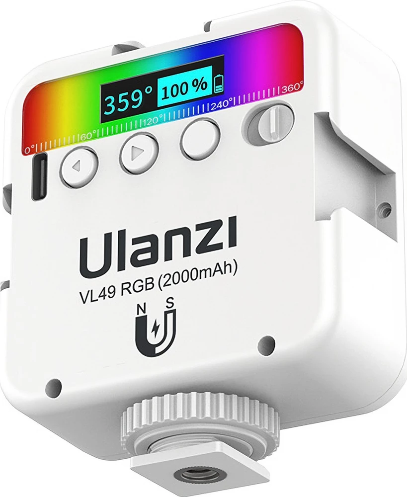 Lempa - Lampa Ulanzi Vl49 Rgb Balta/mėlyna 2500k-9000k