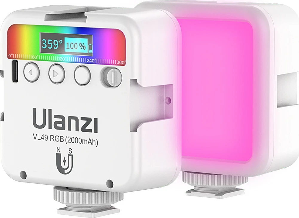 Lempa - Lampa Ulanzi Vl49 Rgb Balta/mėlyna 2500k-9000k