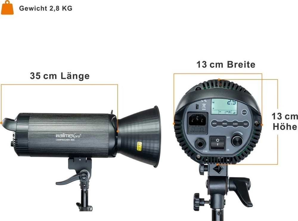 Walimex studijinė lempa walimex pro Campaigner 400 HS Set Single