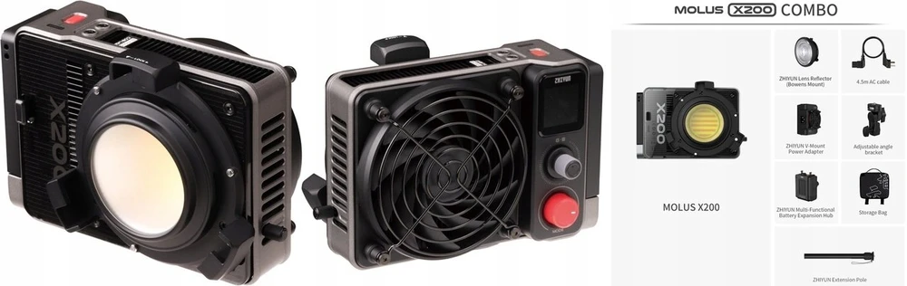 Zhiyun studijinė lempa Zhiyun Molus LED X200 Bi-Color Cob Light Combo