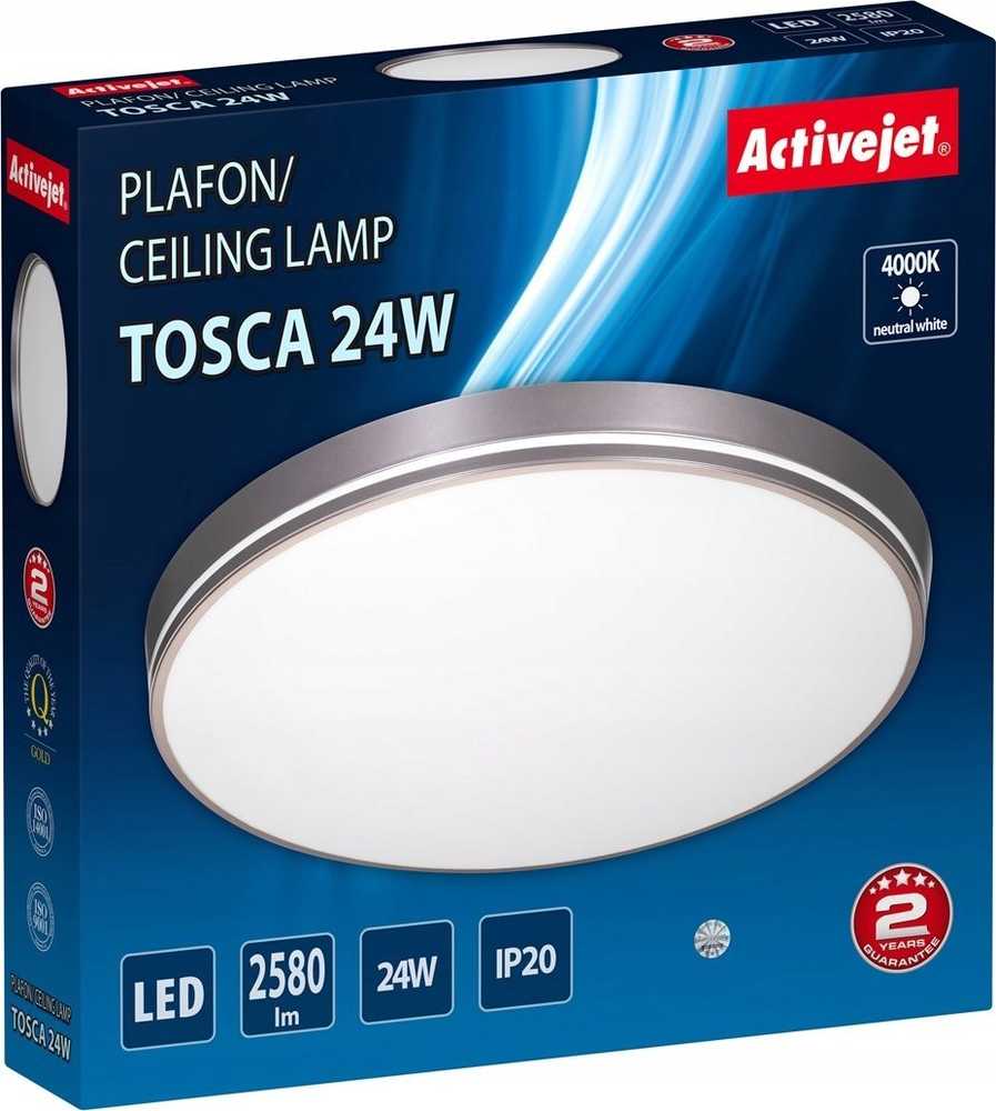 Lubinis Šviestuvas - Activejet LED Tosca 24W Baltas