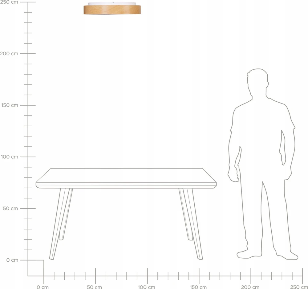Lubinis šviestuvas Beliani Lubinis LED šviestuvas BRAGOTO su nuotolinio valdymo pultu ir pritemdymu, metalas, šviesiai rudas