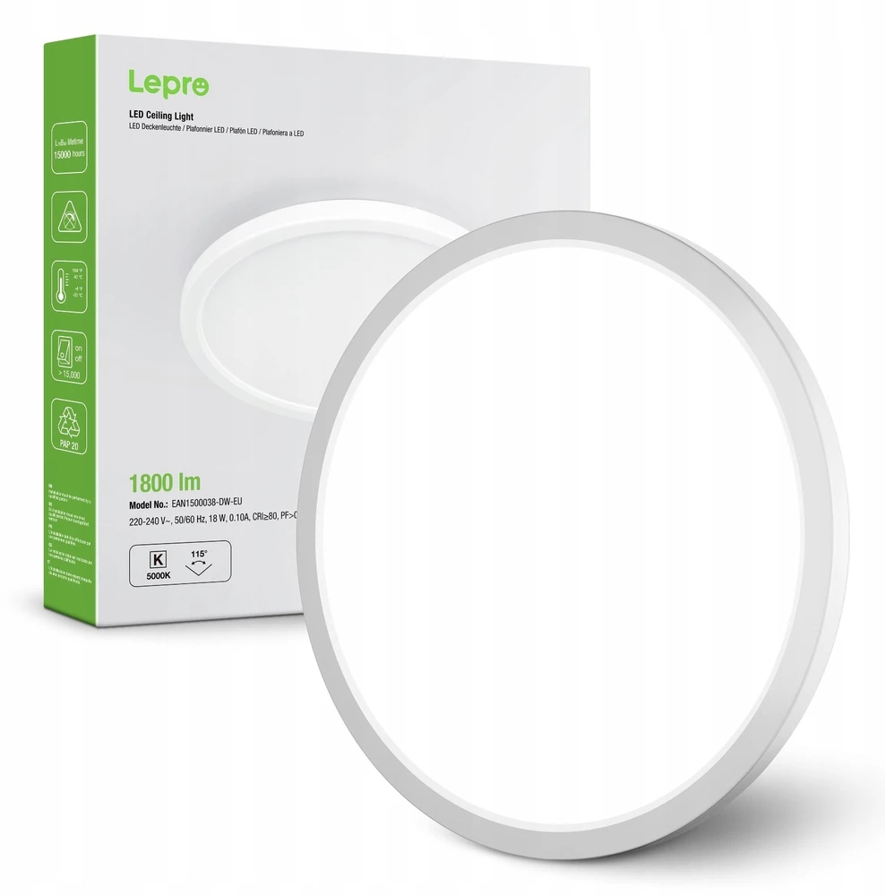 Lepro 1500038 lubinis šviestuvas, 18 W, 1800 lm
