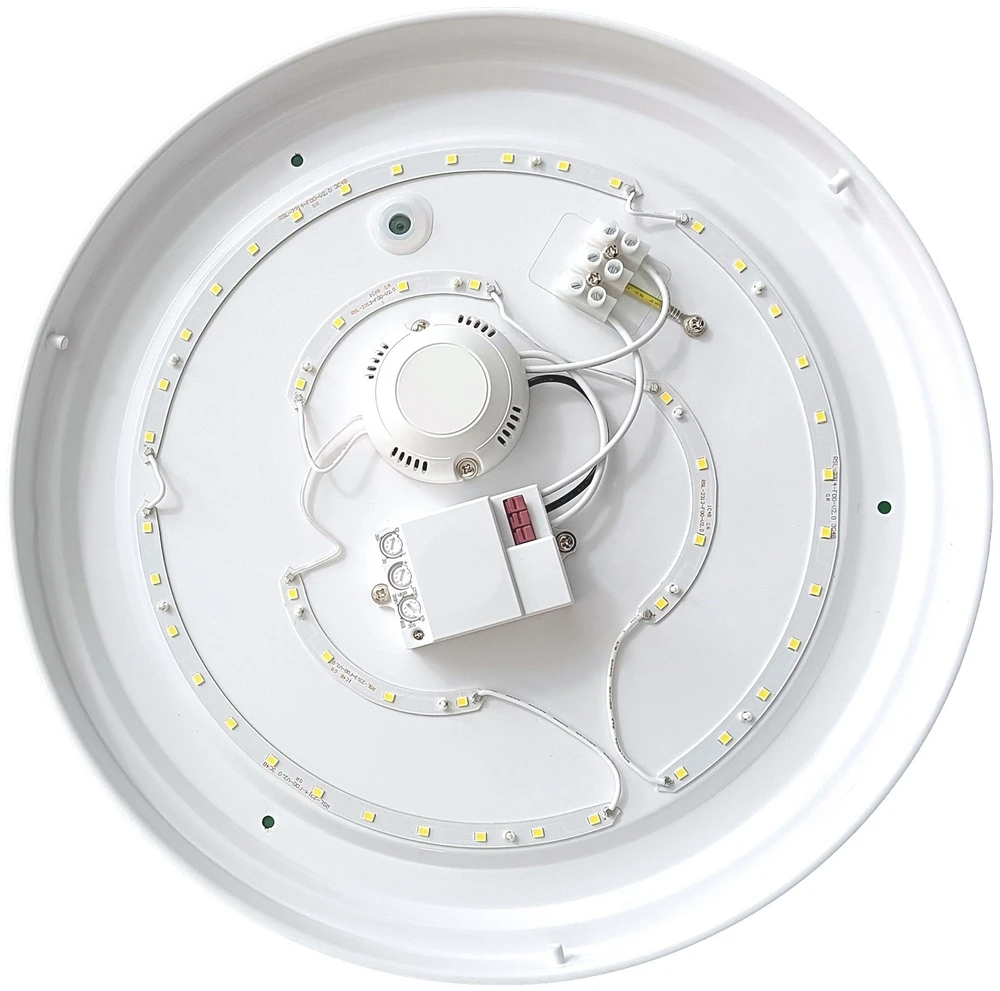 Lubinis šviestuvas Bemko 12W LED plafonas su judesio davikliu PLATO, baltas, 4000K, IP44, 120°