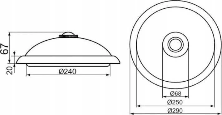 ZONDA LED 16W, lubinis šviestuvas su judesio jutikliu, 1100lm, IP20, 4000K, pieniškas polikarbonatas, baltas