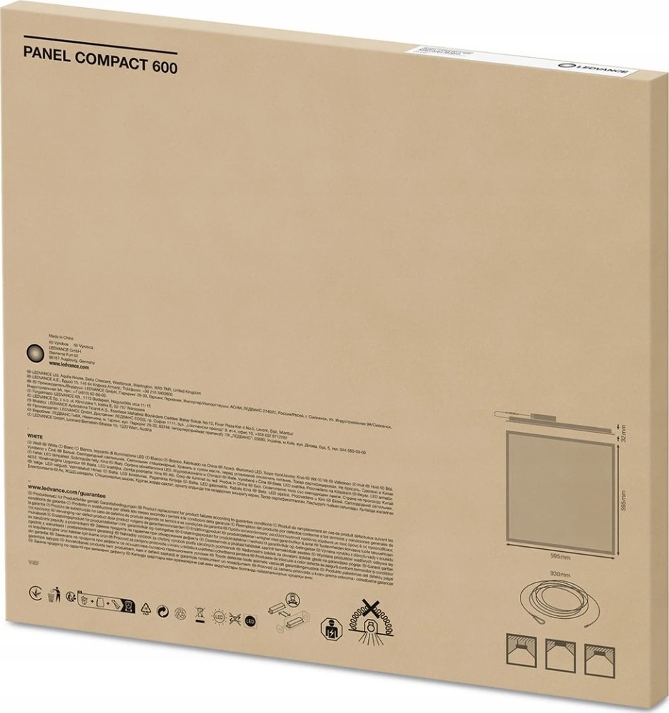 Ledvance 33W LED panelė COMPACT, balta, 595x595mm, 4000K