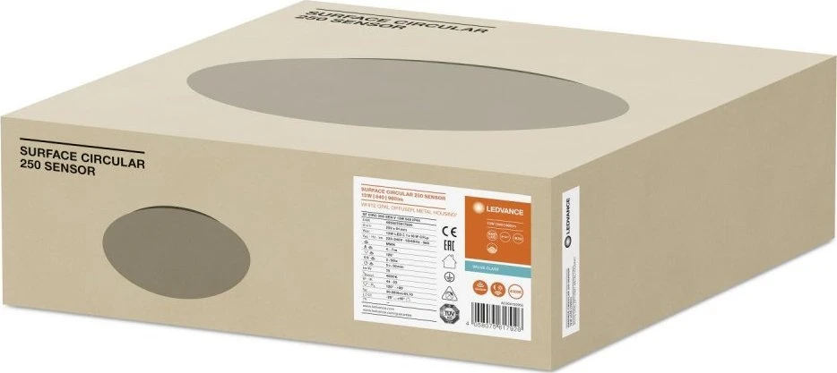 Sieninis šviestuvas Osram 13W LED plafonai SURFACE CIRCLULAR 250, baltas, 4000K, su sensorium