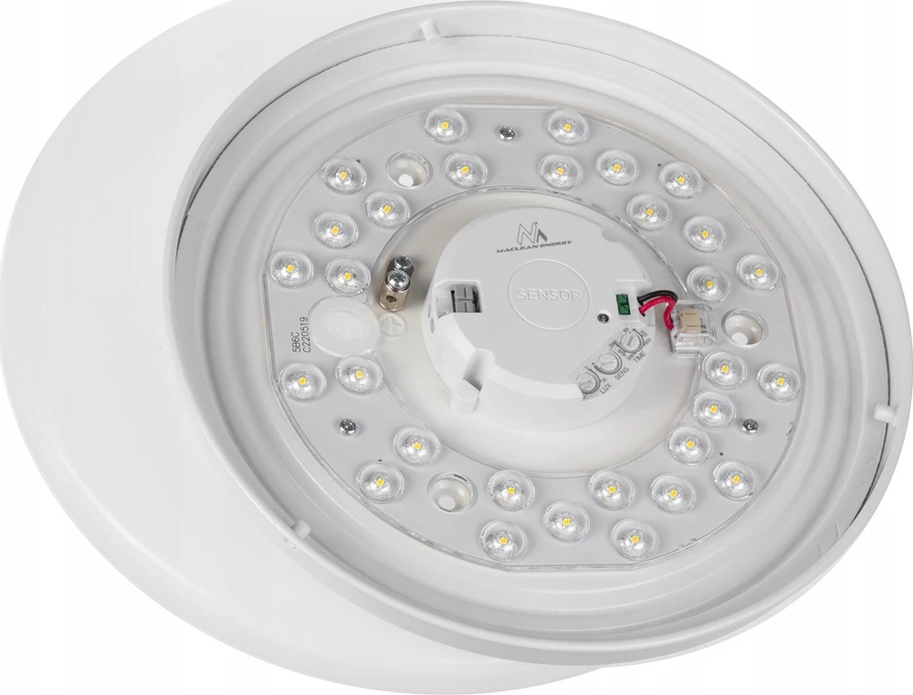 Sufitowa „Maclean“ LED jutiklinis lubinis šviestuvas, 5,8 GHz mikrobangų jutiklis, 4000 K, 12 W, 950 lm, IP44, MCE347