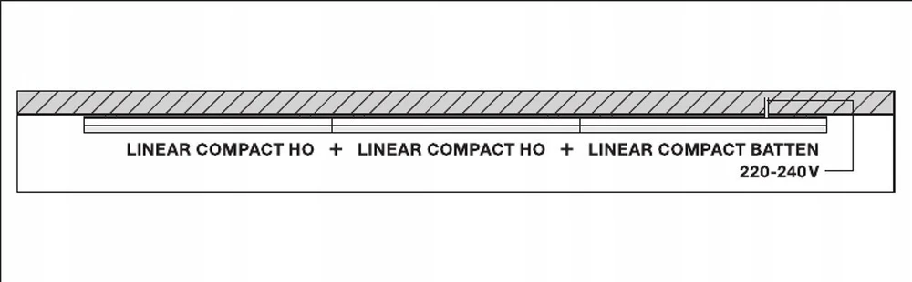Pakabinamas šviestuvas Ledvance Linijinis šviestuvas COMPACT, su jungikliu 1200 14 W 4000 K