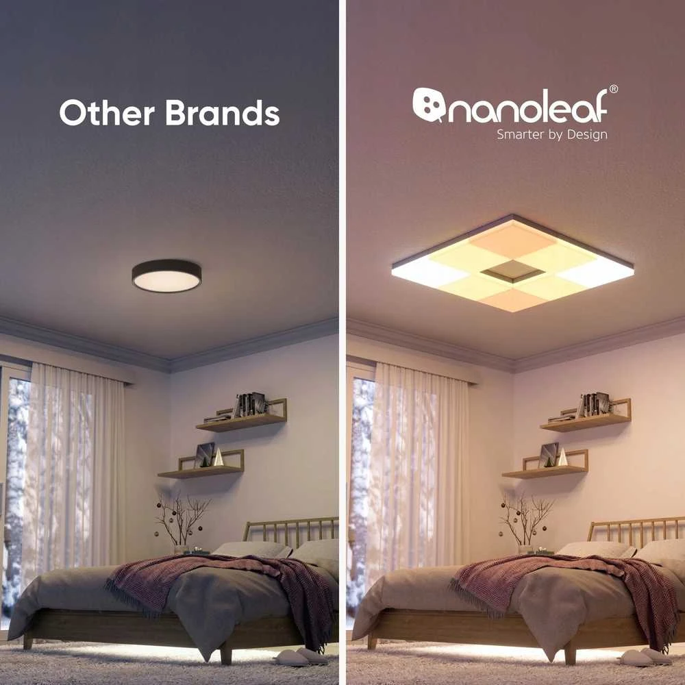 Nanoleaf Sky Light Starter Kit (3 plokštės) | Daugiau nei 6 mln. spalvų su dinamiškomis scenomis