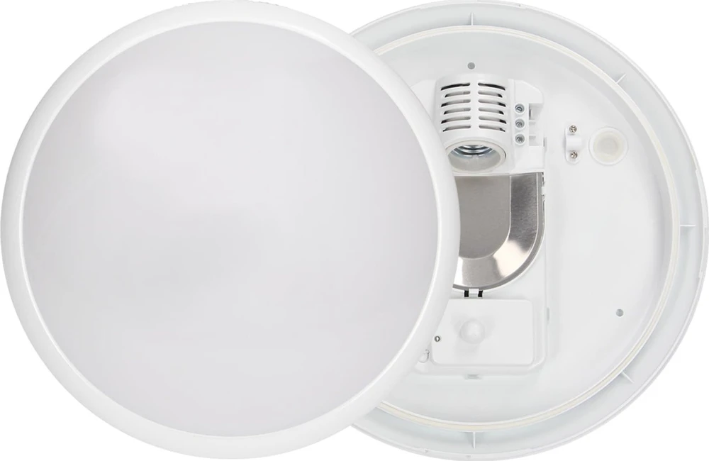 Orno BREVA, lubinis šviestuvas su mikrobangų judesio jutikliu, 60 W, E27, IP44, matinis polikarbonatas