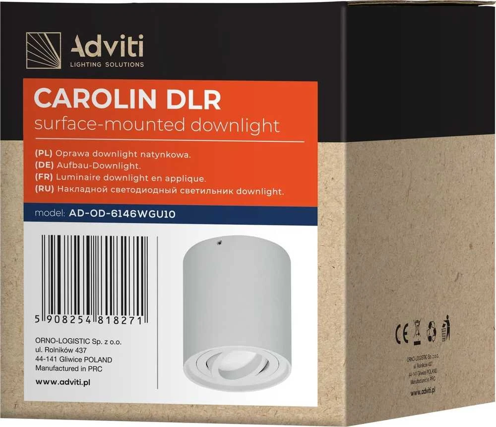 Lubinis šviestuvas Orno CAROLIN DLR GU10 įleidžiamas šviestuvas, maks. 7 W, IP20, apvalus, baltas