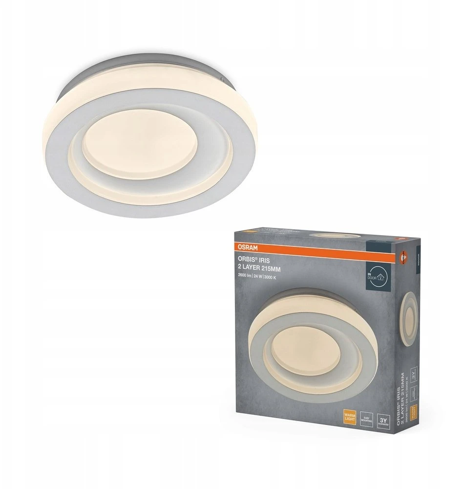 Lubinis šviestuvas Osram 24W LED paviršinis šviestuvas ORBIS IRIS, baltas, 3000K