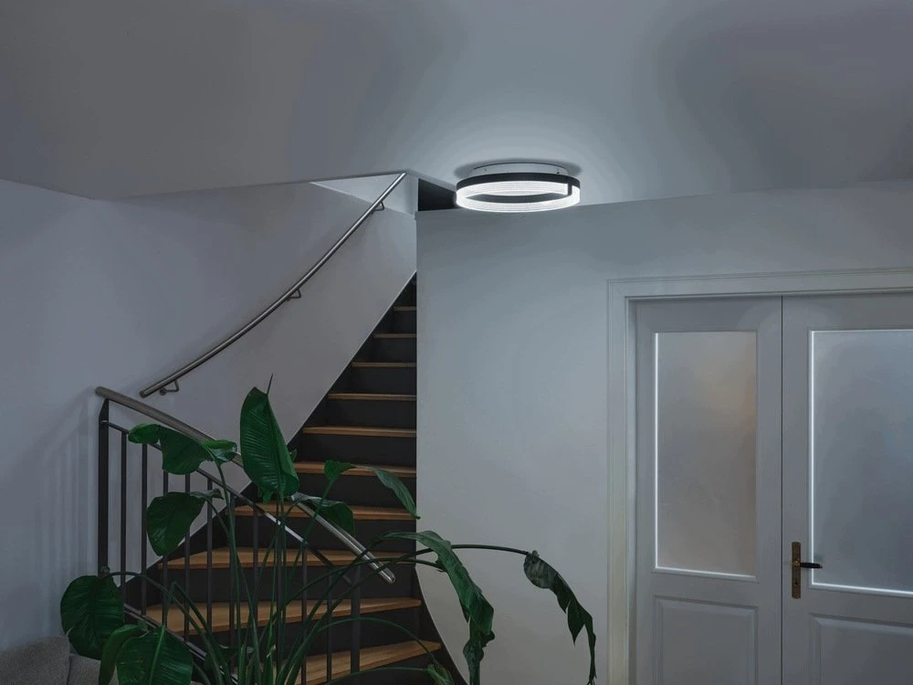 Lubinis šviestuvas Osram 25W LED paviršinis šviestuvas CIRCLE, juodas, 3000/4000/6500K