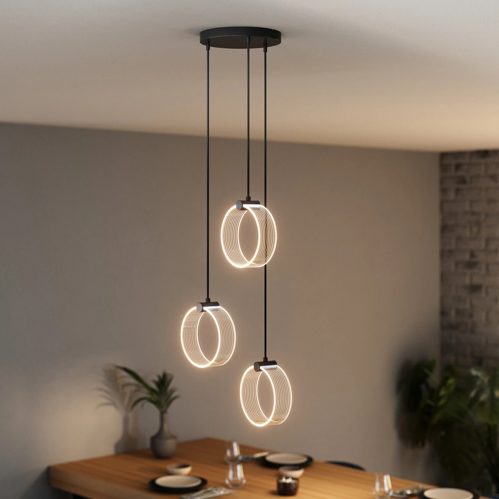 Osram 20W LED pakabinamas šviestuvas CIRCLE, juodas, 3000/4200/6500K