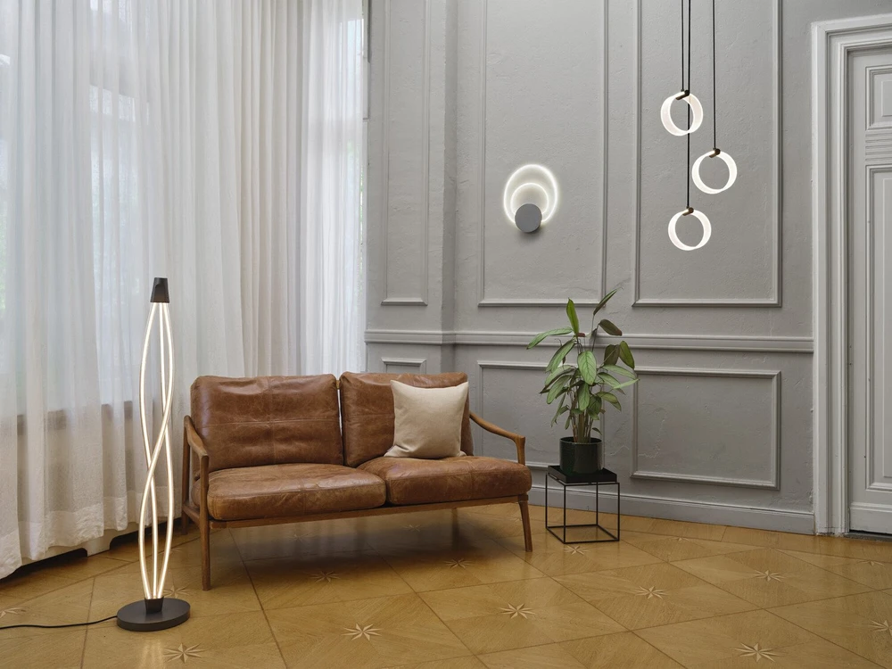 Osram 20W LED pakabinamas šviestuvas CIRCLE, juodas, 3000/4200/6500K