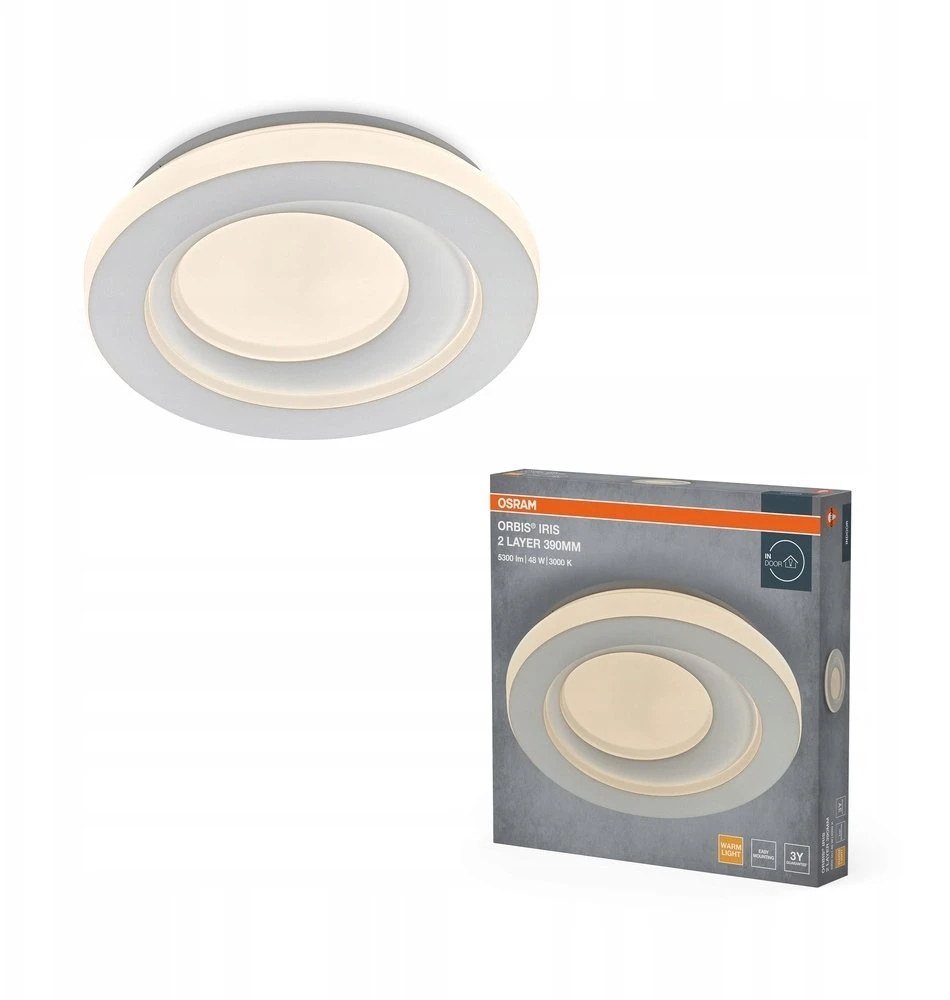 Lubinis šviestuvas Osram 48W LED paviršinis šviestuvas ORBIS IRIS, baltas, 3000K