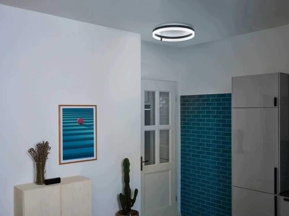 Lubinis šviestuvas Osram 32W LED paviršinis šviestuvas CIRCLE, juodas, 3000/4000/6500K