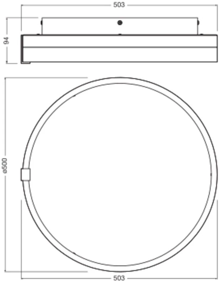 Lubinis šviestuvas Osram 32W LED paviršinis šviestuvas CIRCLE, juodas, 3000/4000/6500K
