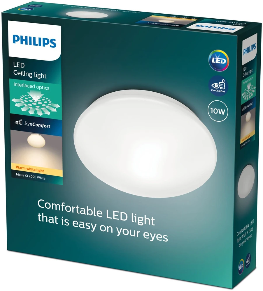 Lubinis šviestuvas Philips | Murų lubų šviestuvas 10W, 2700K, 1000lm, Baltas