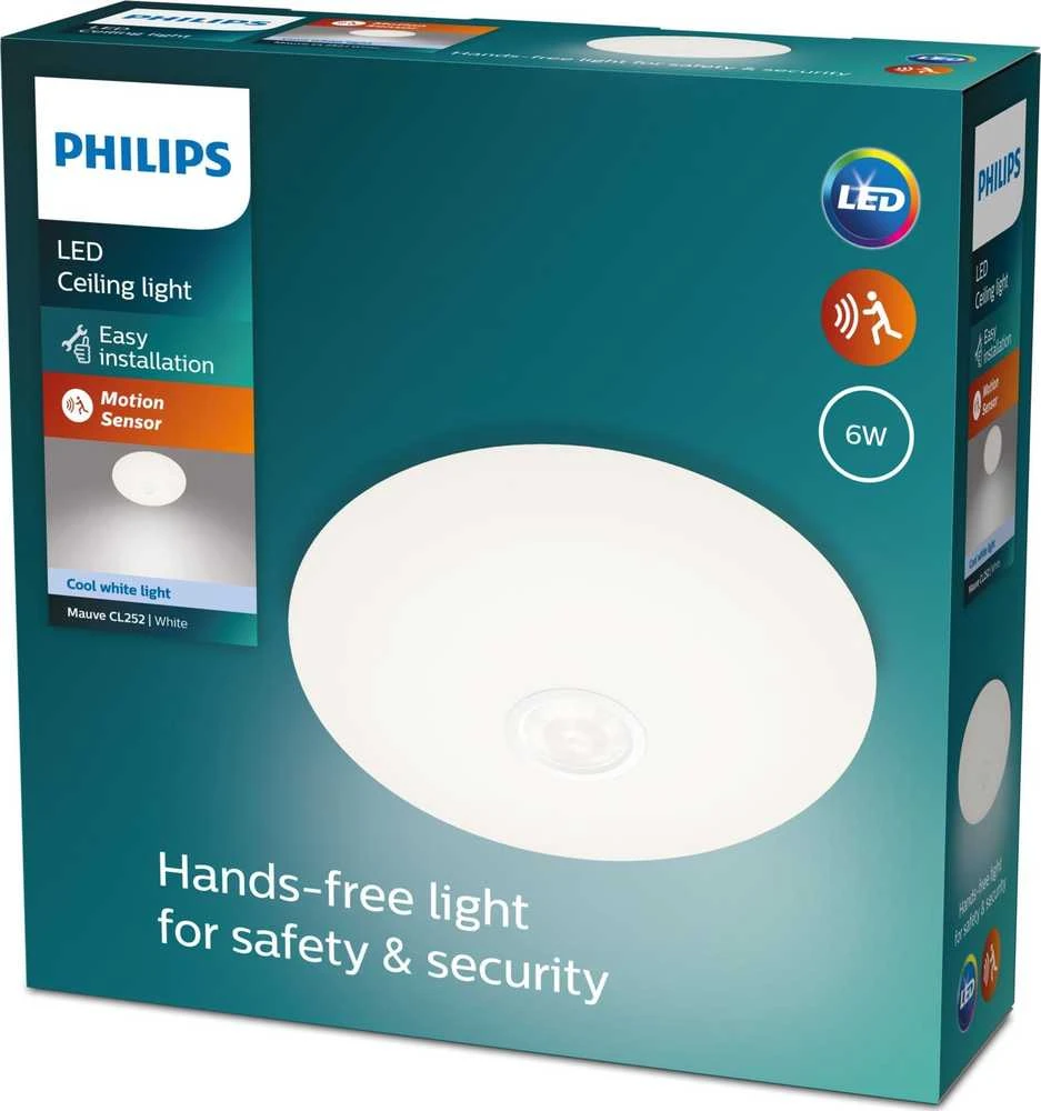 Lubinis šviestuvas Šviestuvas Philips Mauve, plafonas, Ø25cm, 6 W, LED