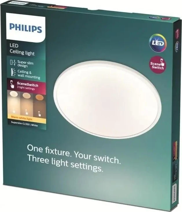 "Philips itin plonas lubinis šviestuvas, 15W, 2700K"