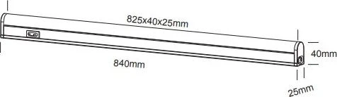 Lumen Ramon LED lubų šviestuvas 1100 liumenų 84 x 2 x 4 cm balta