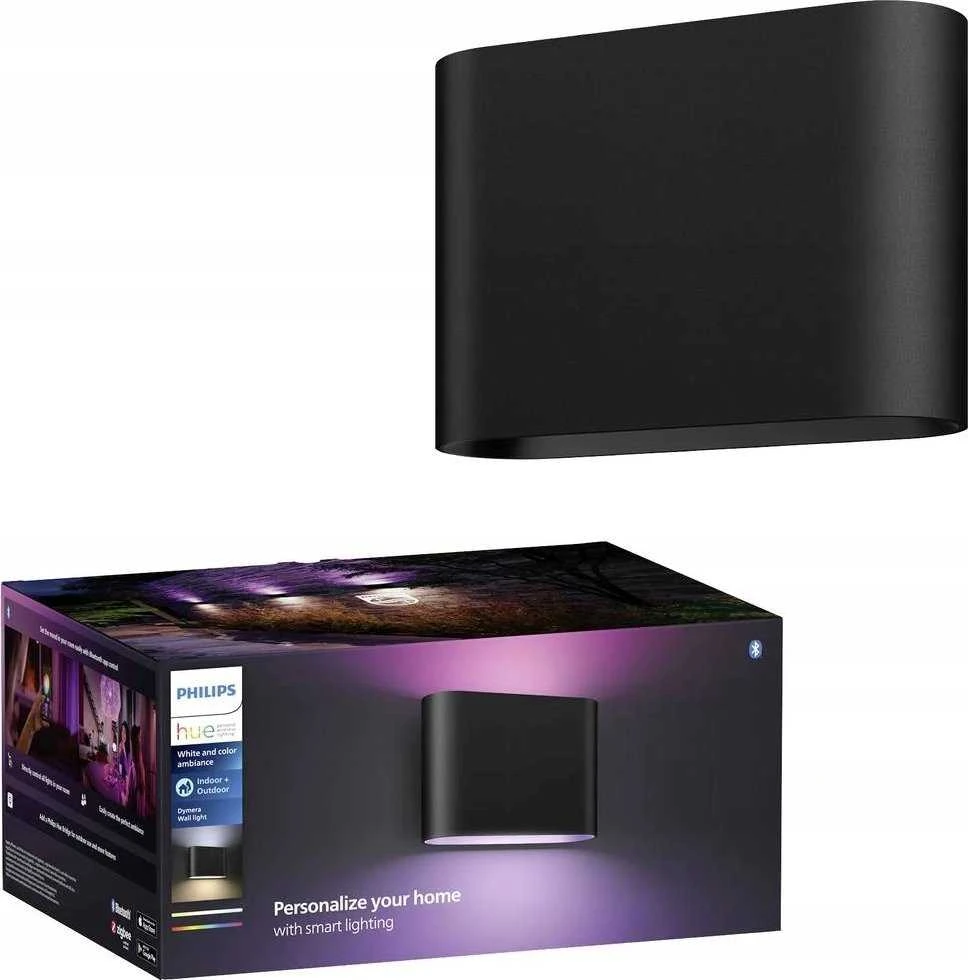 „Philips Hue WCA Dymera“ išmanusis sieninis šviestuvas vidaus ir lauko sąlygoms | 2000–6500 „Hue Baltas Colour Ambiance“