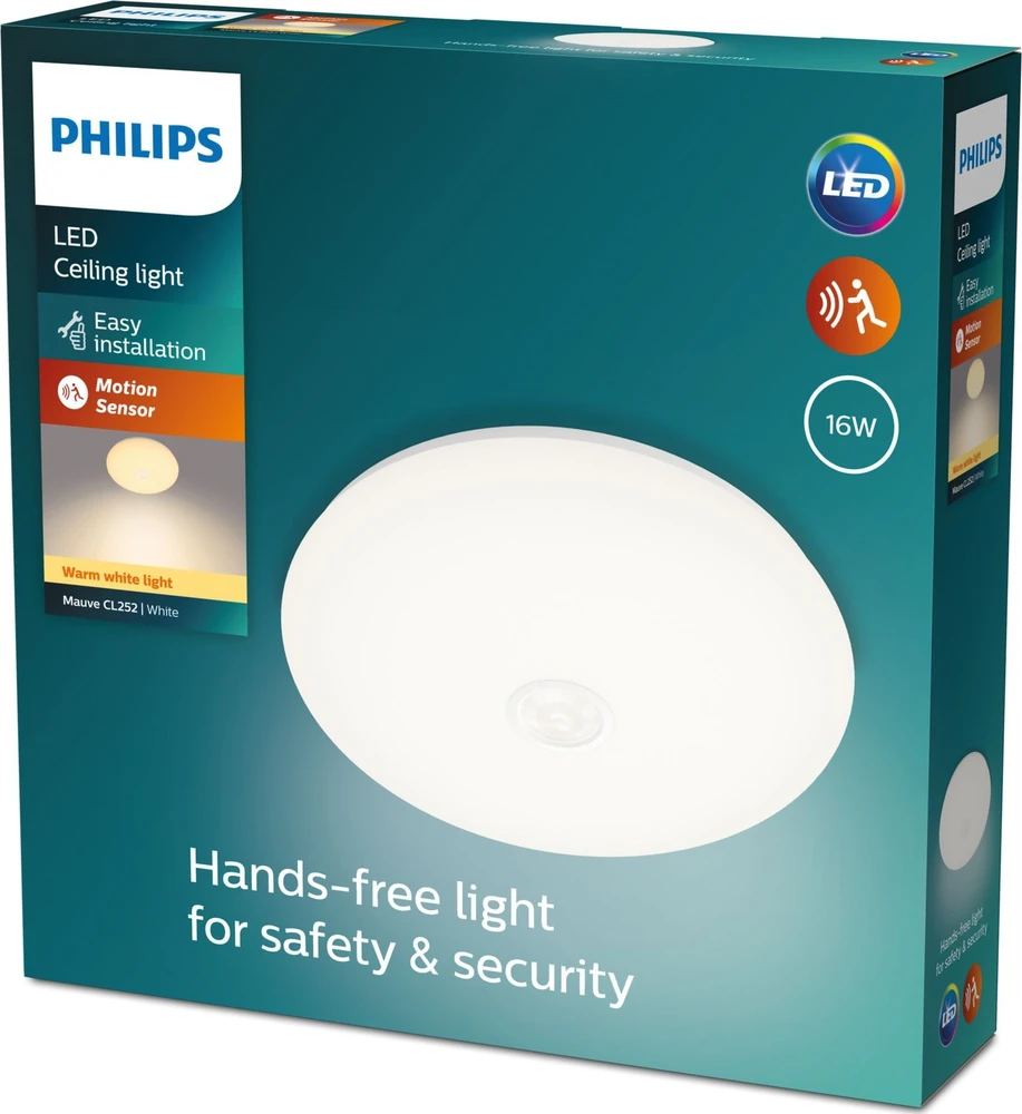 Lampa sufitowa Signify Philips Mauve lampa sufitowa IR su judesio jutikliu balta 1700lm