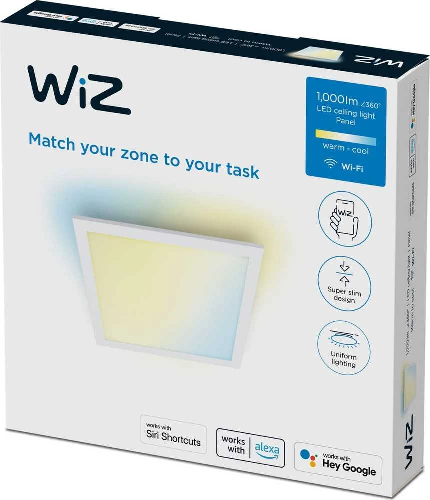 Lubinis šviestuvas Panelė WiZ luboms SQ 12W balta 27-65K TW