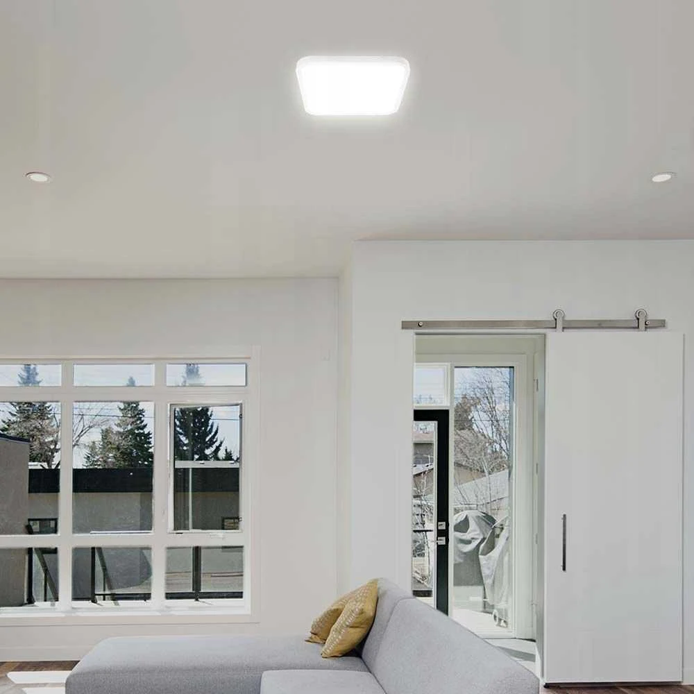Sieninis šviestuvas V-tac 18W LED paviršinis šviestuvas, baltas, 4000K, IP44, su judesio davikliu