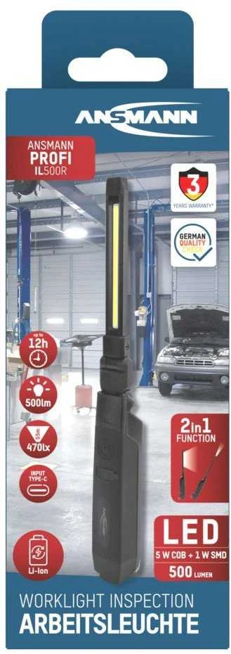 Žibintuvėlis įkraunamas LED, mikro-USB, Li-Ion, 500 lm, ANSMANN