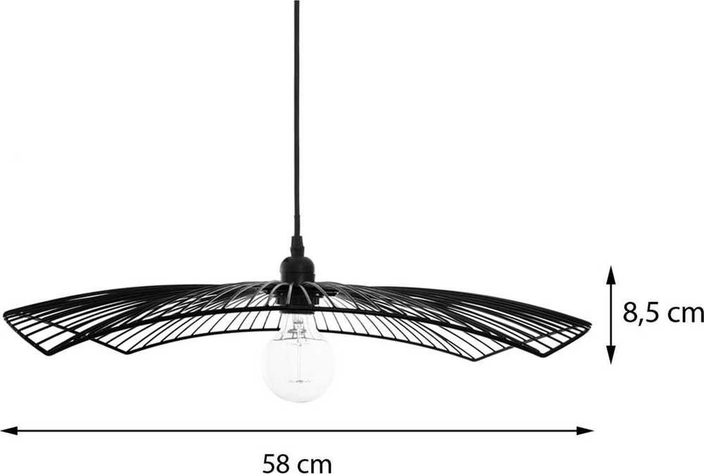 Pakabinamas šviestuvas Atmosphera Lubinis šviestuvas CUZCO, metalinis, 58 cm, spalva juodas