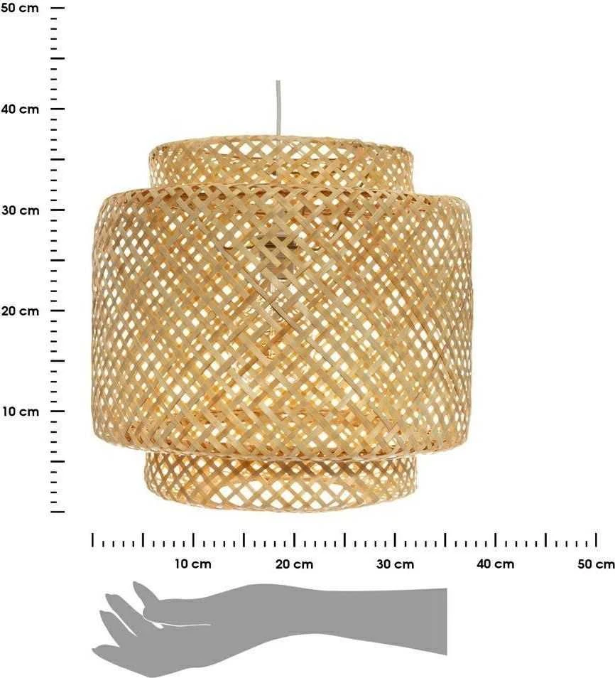 Atmosphera Lamp Pakabinamas šviestuvas LIBY su ažūriniu bambuko gaubtu, Ø 40 cm
