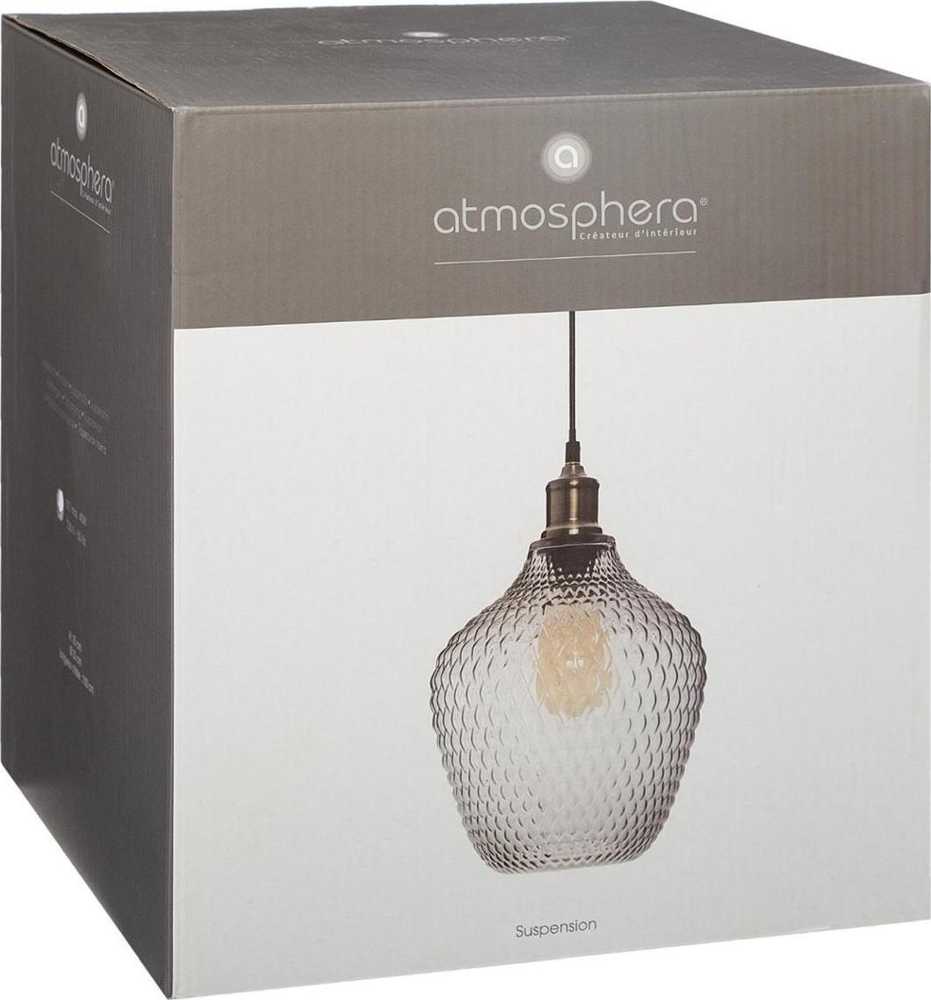 Atmosphera Lamp Stiklinis lubinis šviestuvas OMAHA, 25 cm, skaidrios spalvos