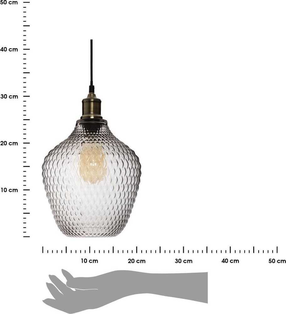 Atmosphera Lamp Stiklinis lubinis šviestuvas OMAHA, 25 cm, skaidrios spalvos