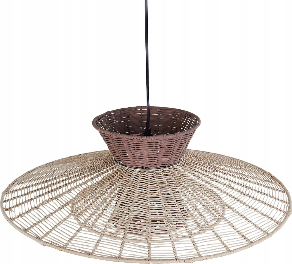 Beliani Pakabinamas šviestuvas KABOMPO Rattan rudas
