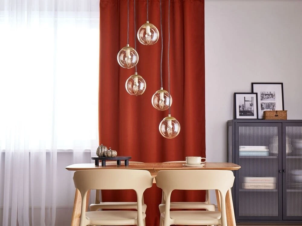 Pakabinamas šviestuvas Beliani Pakabinama lempa NOEL, stiklinė, auksinė