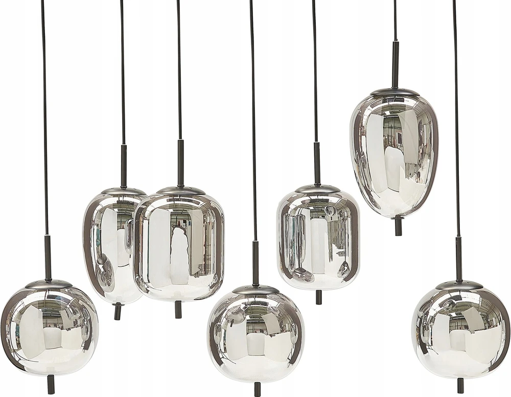 Pakabinamas šviestuvas Beliani Pakabinama lempa TARLO stiklinė žalvarinė