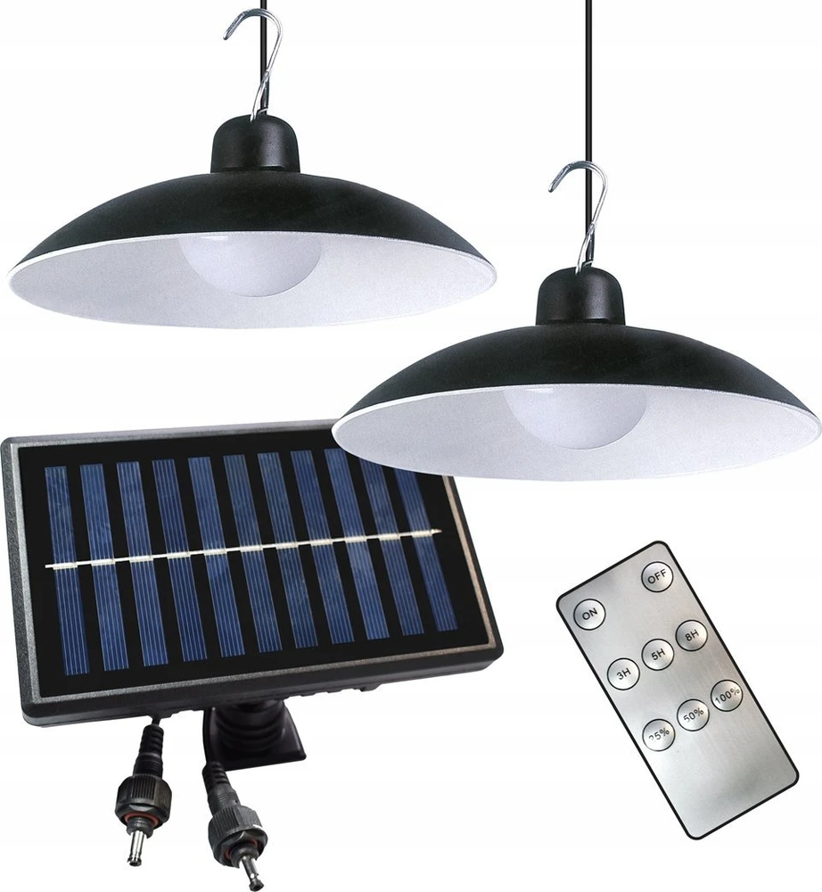 Eko-Light Milagro saulės energija varomas pakabinamas šviestuvas Saturn EKO9150* 6W LED 80lm 4000K IP45 juodas