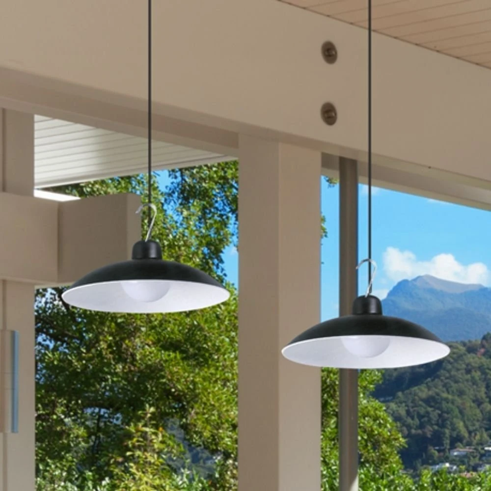 „Eko-Light Milagro“ pakabinamas šviestuvas su saulės energija varomas „Saturn“ EKO*9151 2x12W LED 150 lm 4000K IP45 dviguba juoda