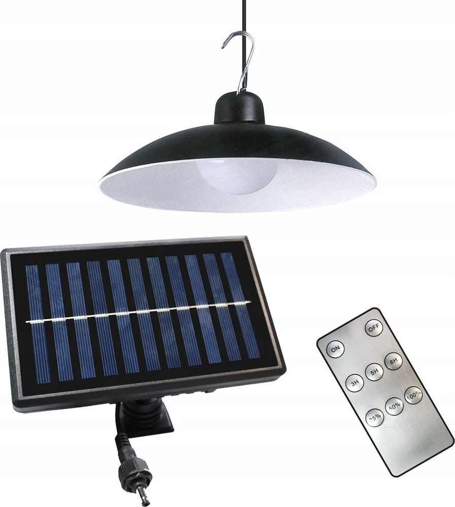 Eko-Light Milagro saulės energija varomas pakabinamas šviestuvas Saturn EKO9150* 6W LED 80lm 4000K IP45 juodas